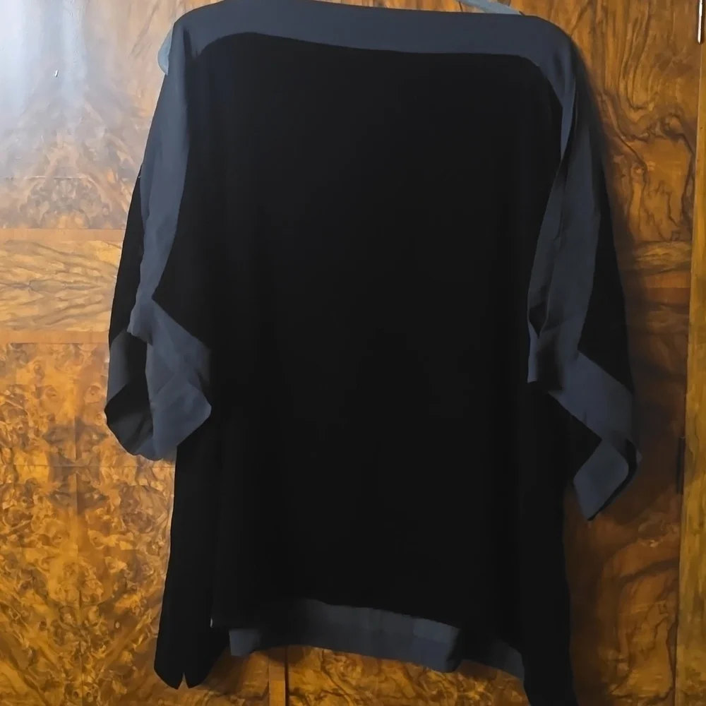 NWT Eileen Fisher Velvet Black Banteau Kimono Top Women's 2x - Picture 7 of 11